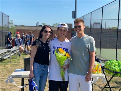 Senior Tennis Player and Family